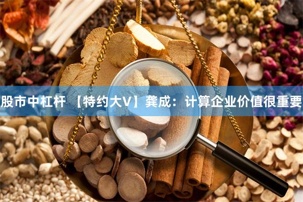 股市中杠杆 【特约大V】龚成：计算企业价值很重要