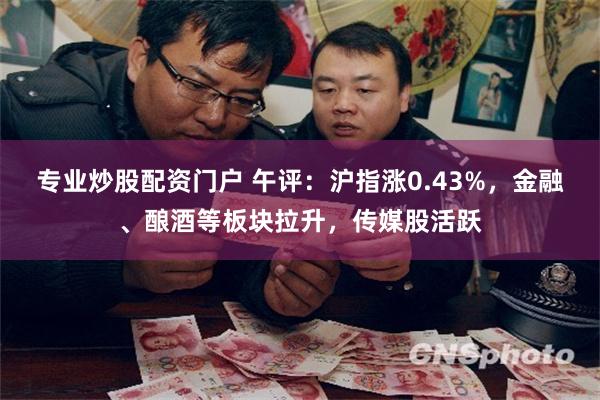 专业炒股配资门户 午评：沪指涨0.43%，金融、酿酒等板块拉升，传媒股活跃